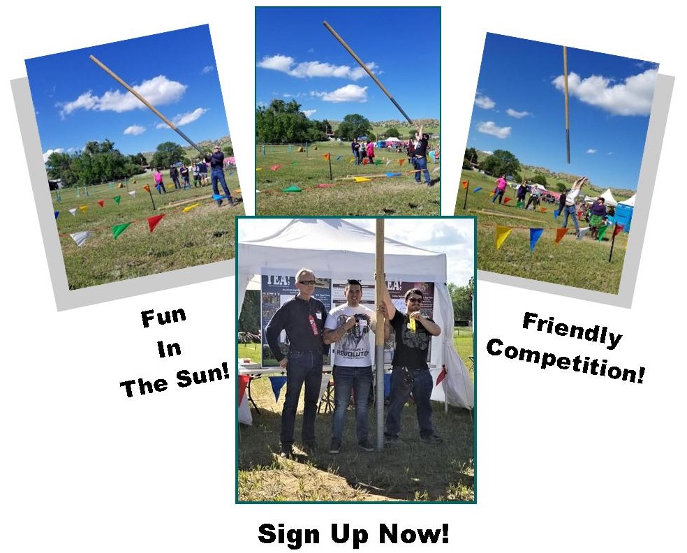 Learn Scottish Highland Games Events like caber 3 festival attendees competing